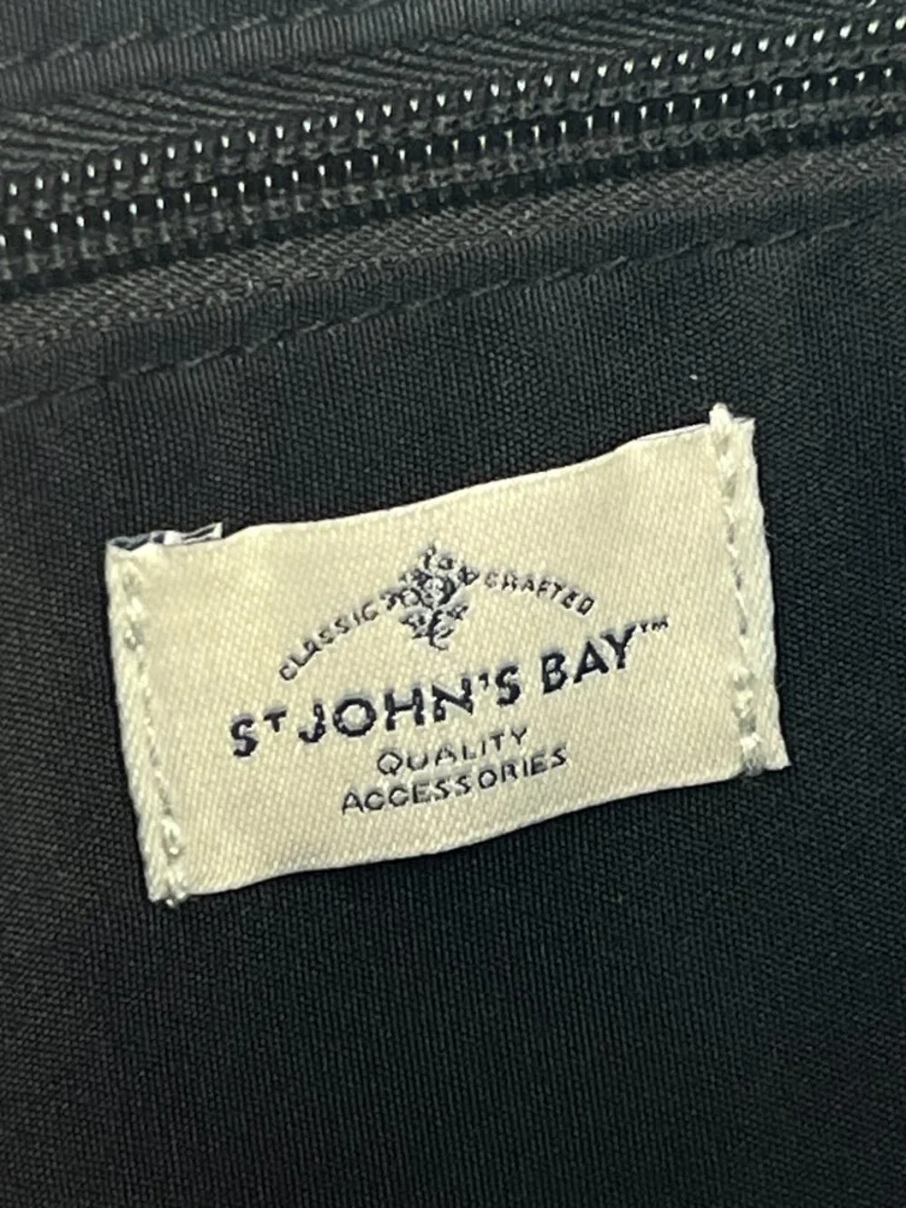 NWT St. John's Bay Hanover Satchel Black & White Gingham Checkered Print Purse